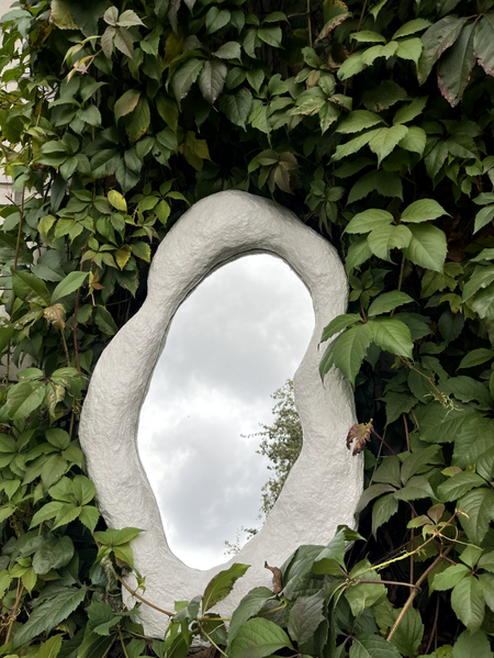 Large white mirror