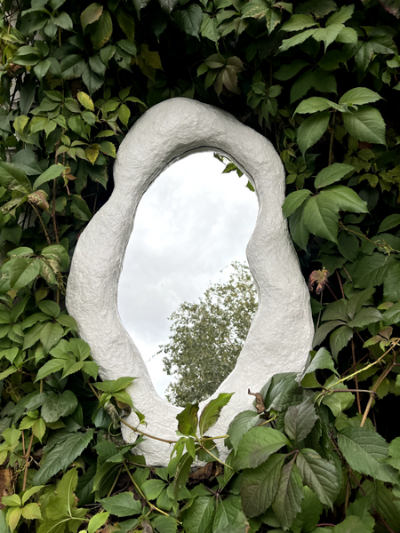 Large white mirror