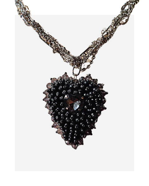 Jewelry set "Hearts" black