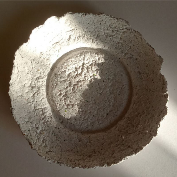 Plate made of recycled paper