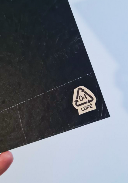 Notebook with cover made of recycled LDPE plastic