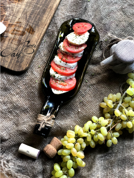Wine bottle deep plate