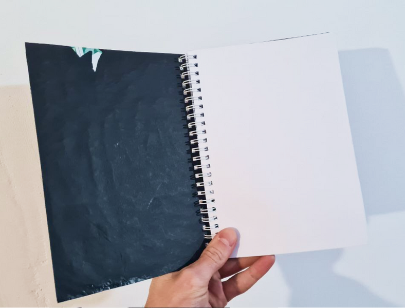 Notebook with cover made of recycled LDPE plastic