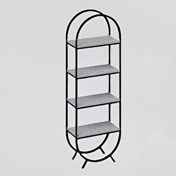 Oval shelf made of recycled plastic