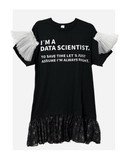 Black and Silver T-Shirt Dress