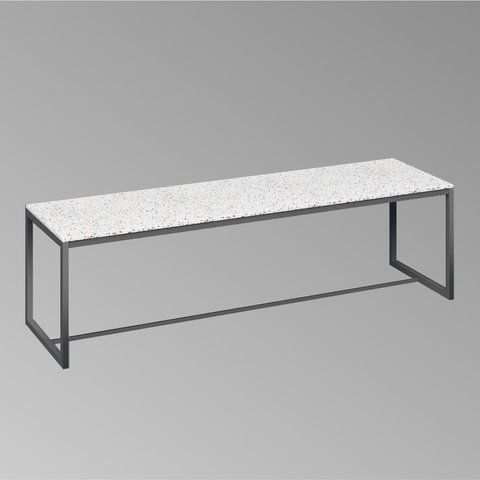Bench made of recycled plastic